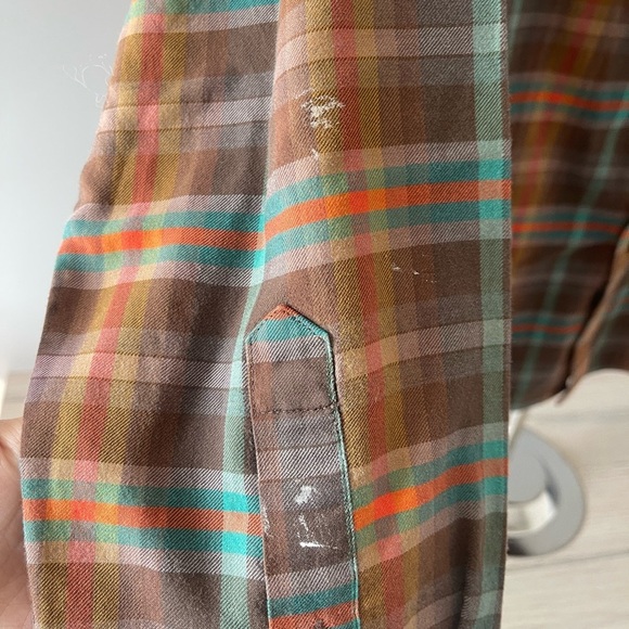 Patagonia | Buckshot Plaid Button Up Shirt Outdoors Cotton Lightweight - Picture 5 of 5